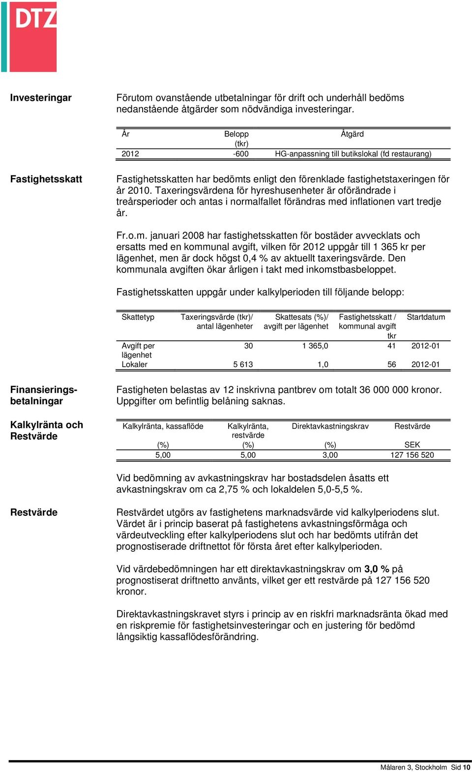 Taxeringsvärdena för hyreshusenheter är oförändrade i treårsperioder och antas i norma