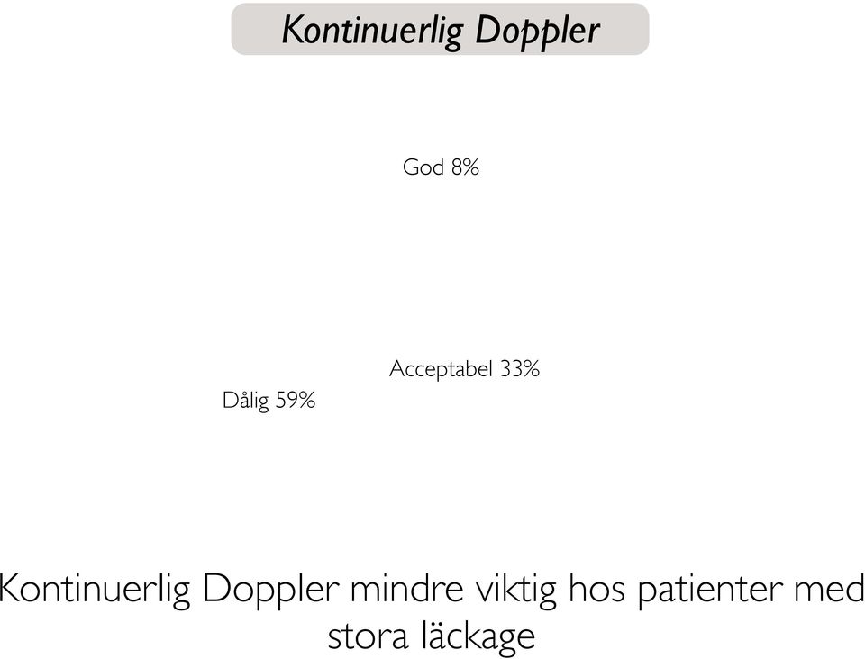 Kontinuerlig Doppler mindre