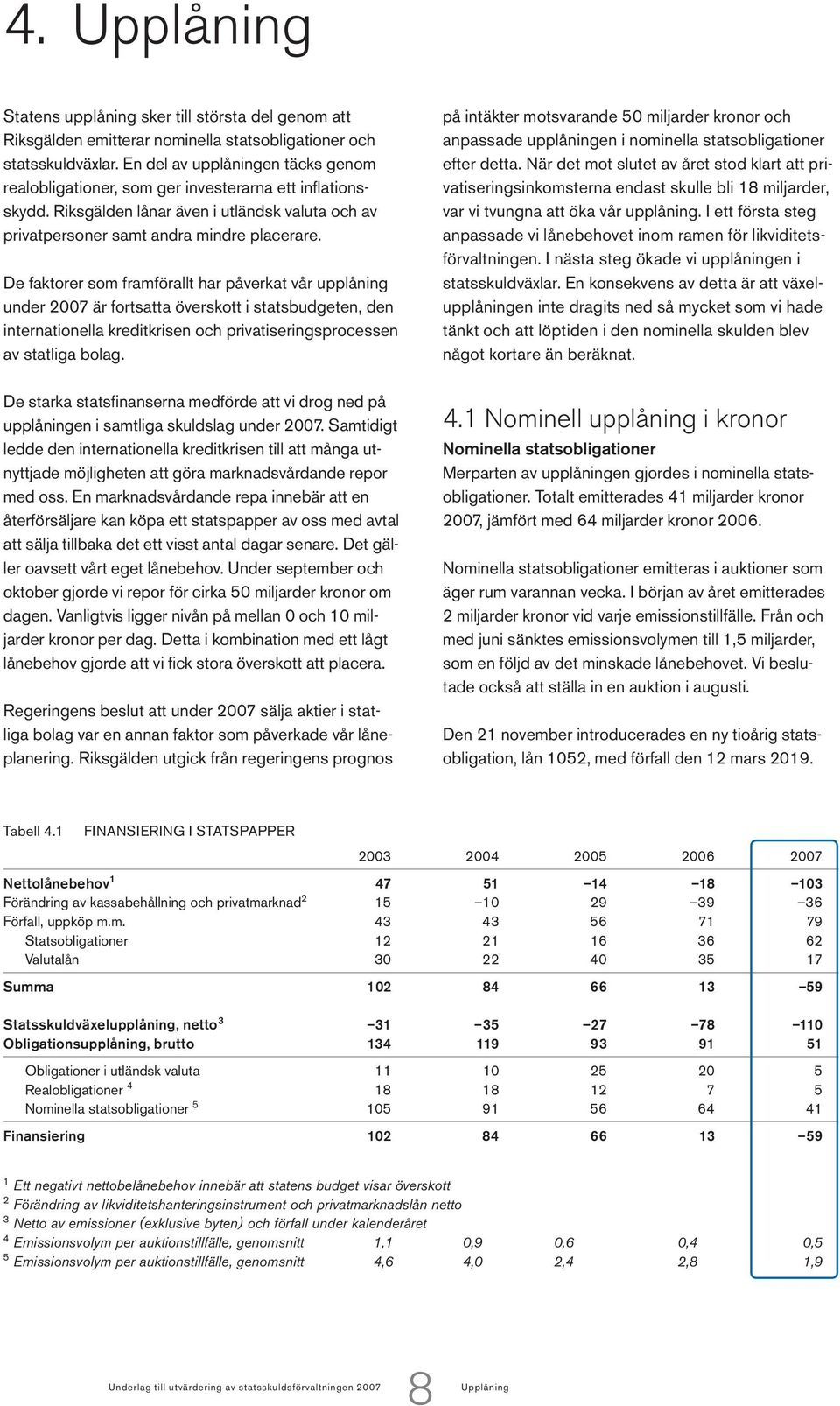 De faktorer som framförallt har påverkat vår upplåning under 27 är fortsatta överskott i statsbudgeten, den internationella kreditkrisen och privatiseringsprocessen av statliga bolag.