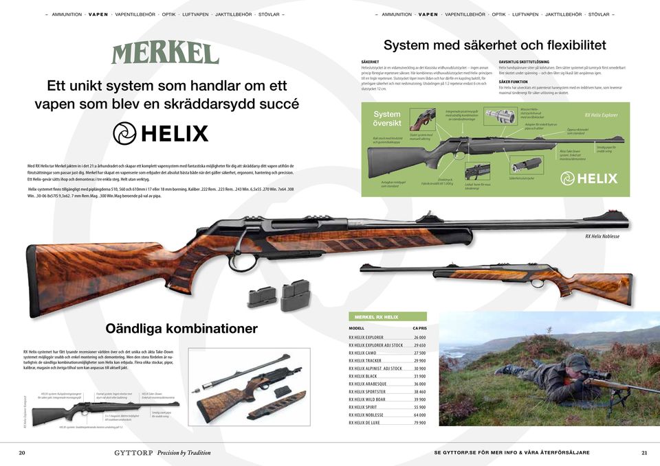 ditt vapen utifrån de förutsättningar som passar just dig. Merkel har skapat en vapenserie som erbjuder det absolut bästa både när det gäller säkerhet, ergonomi, hantering och precision.