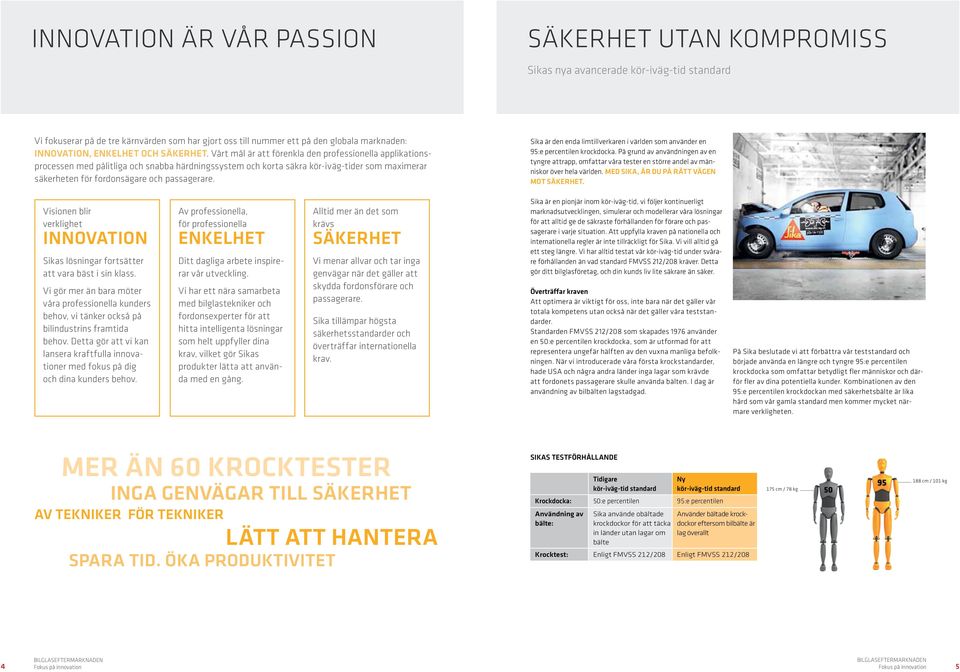 Vårt mål är att förenkla den professionella applikationsprocessen med pålitliga och snabba härdningssystem och korta säkra kör-iväg-tider som maximerar säkerheten för fordonsägare och passagerare.