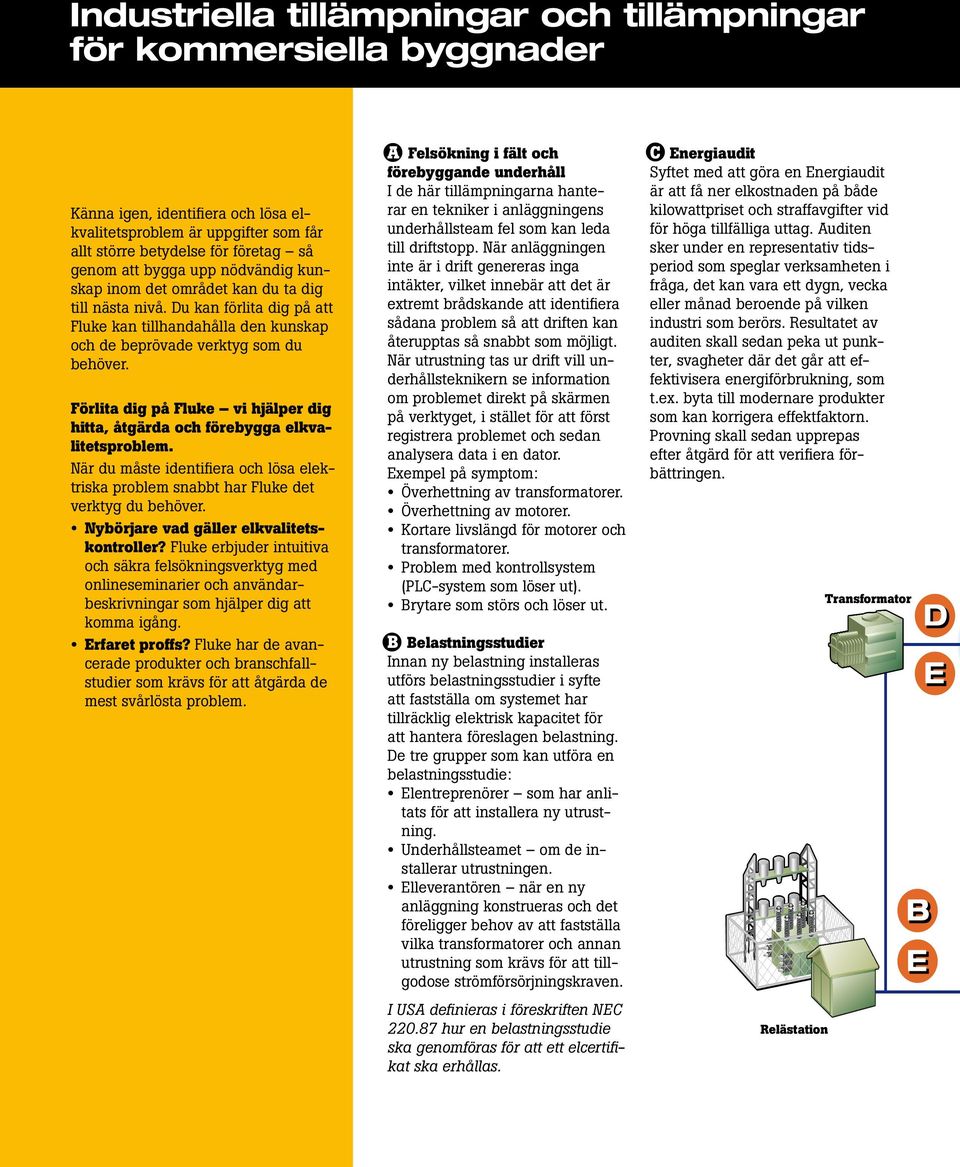 Förlita dig på Fluke vi hjälper dig hitta, åtgärda och förebygga elkvalitetsproblem. När du måste identifiera och lösa elektriska problem snabbt har Fluke det verktyg du behöver.