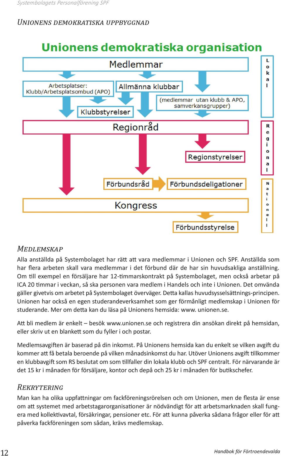 Om till exempel en försäljare har 12-timmarskontrakt på Systembolaget, men också arbetar på ICA 20 timmar i veckan, så ska personen vara medlem i Handels och inte i Unionen.