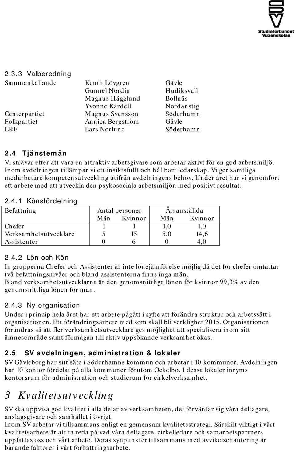 Inom avdelningen tillämpar vi ett insiktsfullt och hållbart ledarskap. Vi ger samtliga medarbetare kompetensutveckling utifrån avdelningens behov.