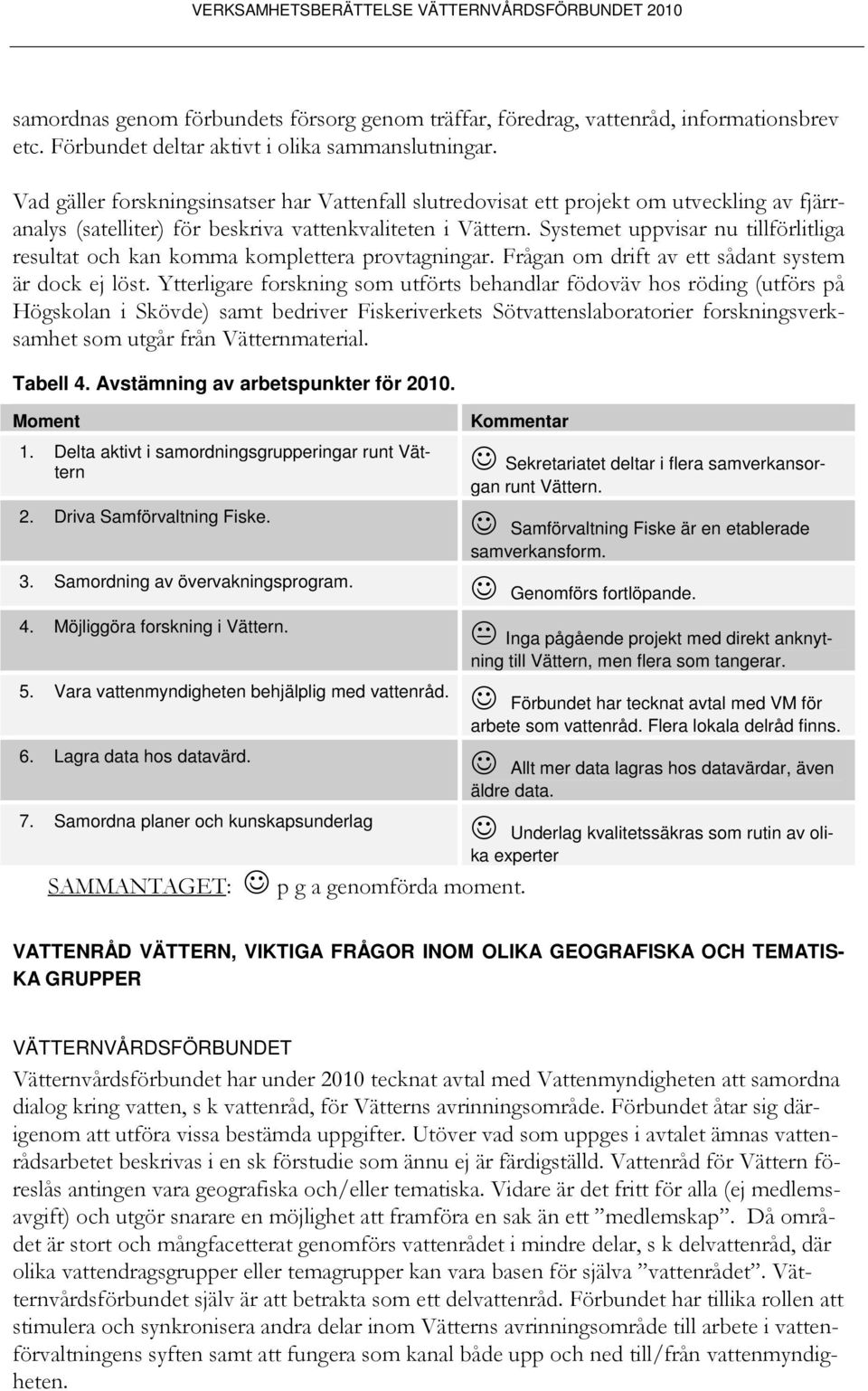 Systemet uppvisar nu tillförlitliga resultat och kan komma komplettera provtagningar. Frågan om drift av ett sådant system är dock ej löst.