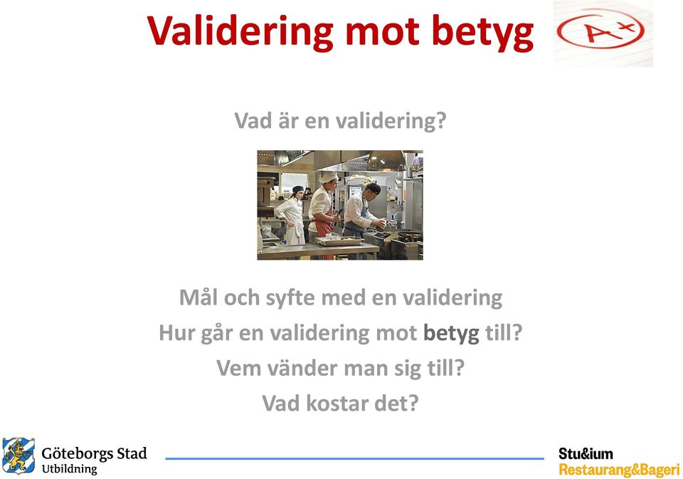 Mål och syfte med en validering Hur