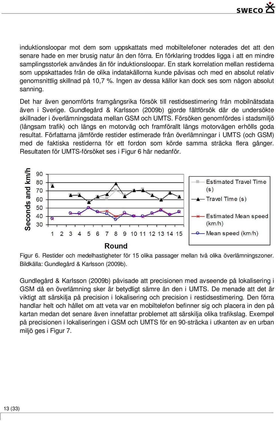 En stark korrelation mellan restiderna som uppskattades från de olika indatakällorna kunde påvisas och med en absolut relativ genomsnittlig skillnad på 10,7 %.