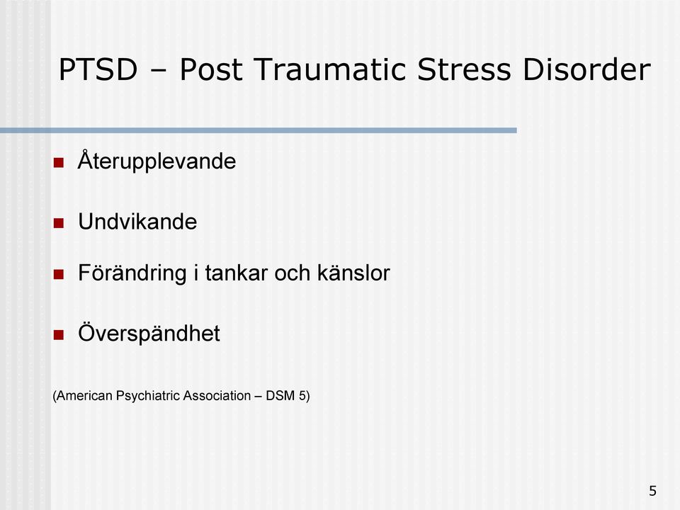 i tankar och känslor Överspändhet