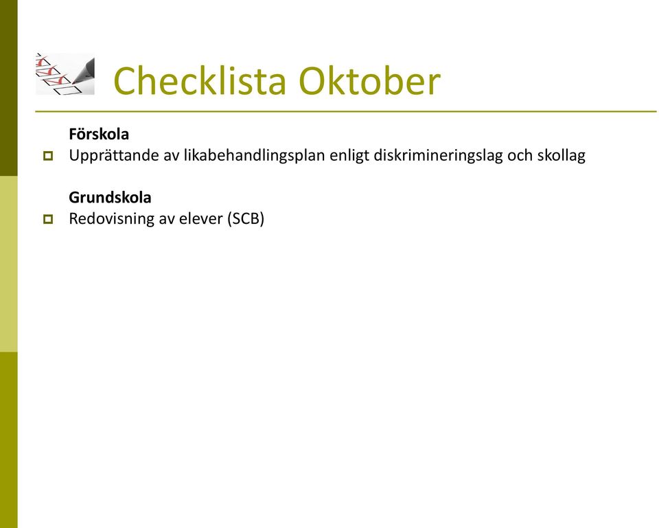 likabehandlingsplan enligt