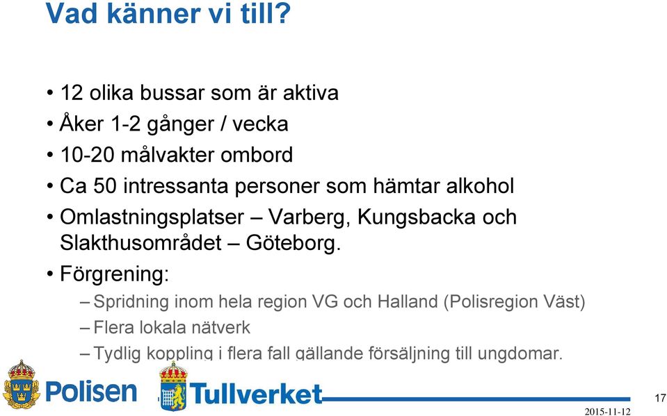 intressanta personer som hämtar alkohol Omlastningsplatser Varberg, Kungsbacka och