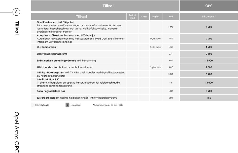 Adaptiva strålkastare, bi-xenon med LED-halvljus Automatisk halvljusfunktion med helljusautomatik.