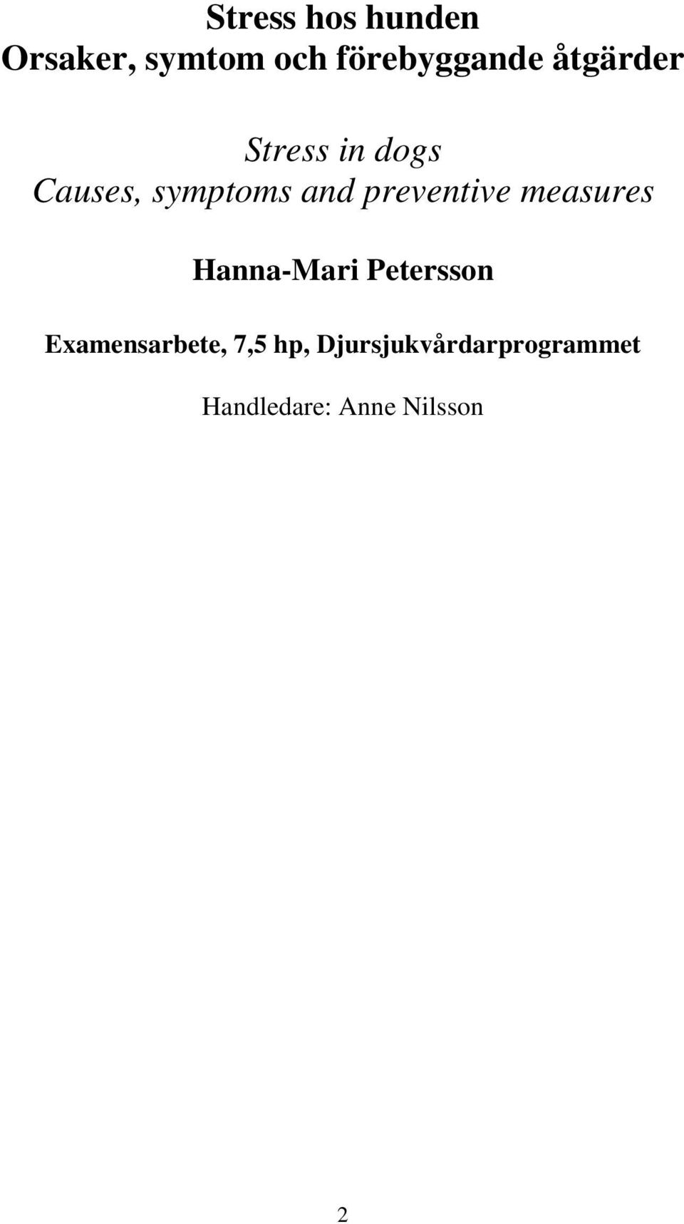 preventive measures Hanna-Mari Petersson