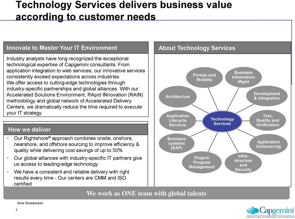 We offer access to cutting-edge technologies through industry-specific partnerships and global alliances.