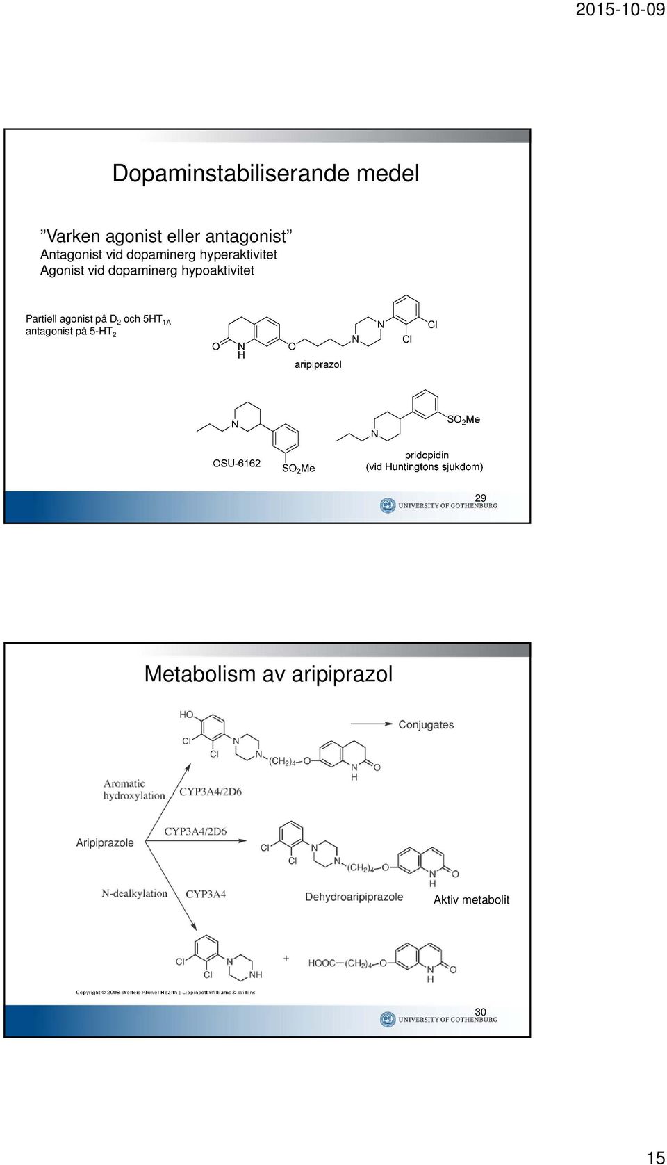 dopaminerg hypoaktivitet Partiell agonist på D 2 och 5HT 1A