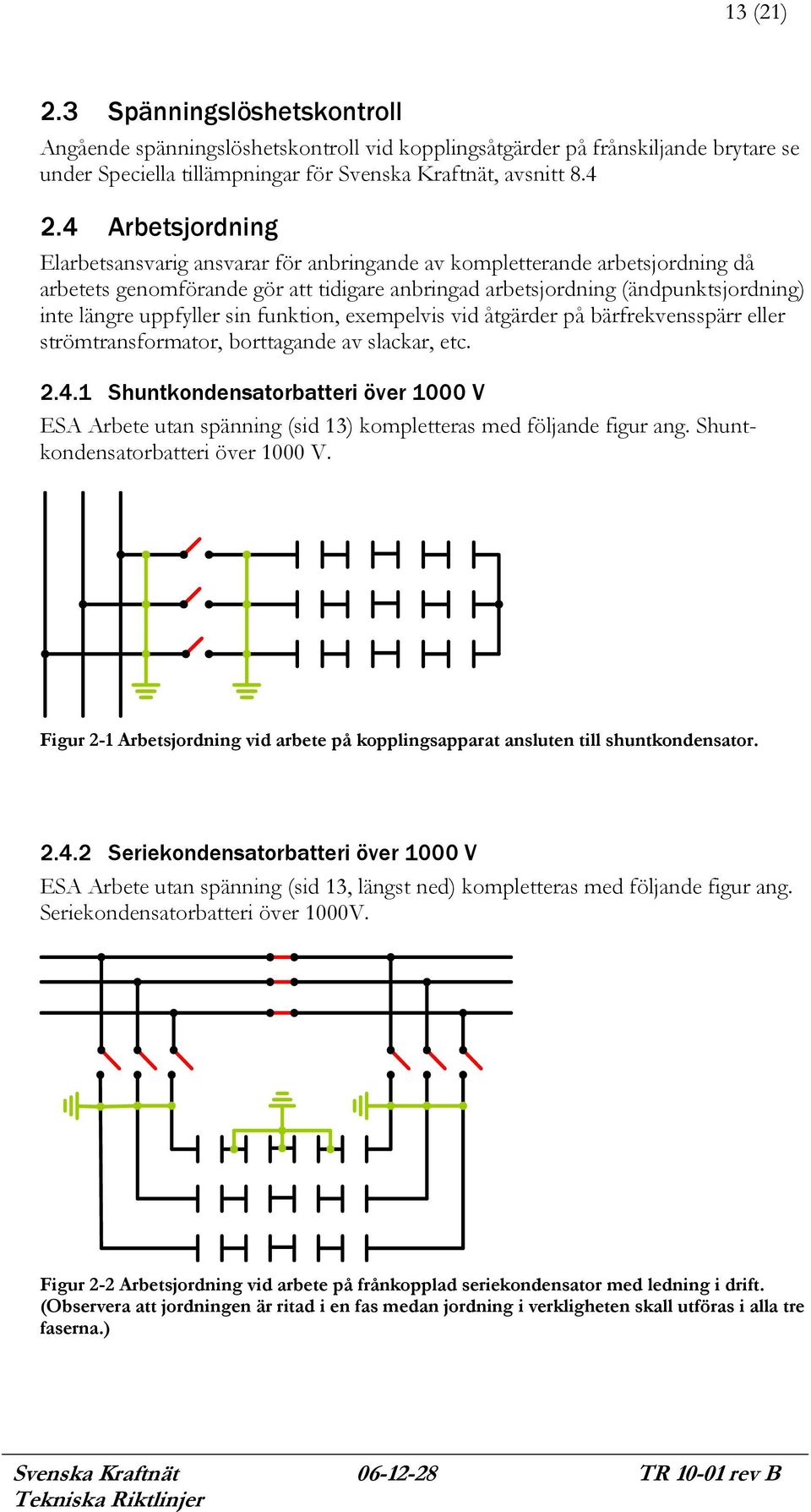 uppfyller sin funktion, exempelvis vid åtgärder på bärfrekvensspärr eller strömtransformator, borttagande av slackar, etc. 2.4.