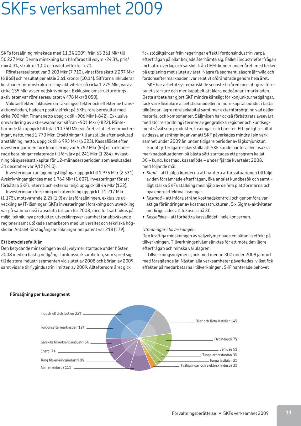Siffrorna inkluderar kostnader för omstruktureringsaktiviteter på cirka 1 275 Mkr, varav cirka 135 Mkr avser nedskrivningar.