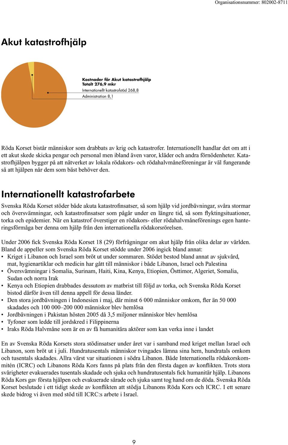 nationellt 7,7 Efterforskning och familjeåterförening, nationellt 13,2 Efterforskning och familjeåterförening, internationellt 0,7 Stöd till asylsökande, nationellt 14,2 Stöd till asylsökande,