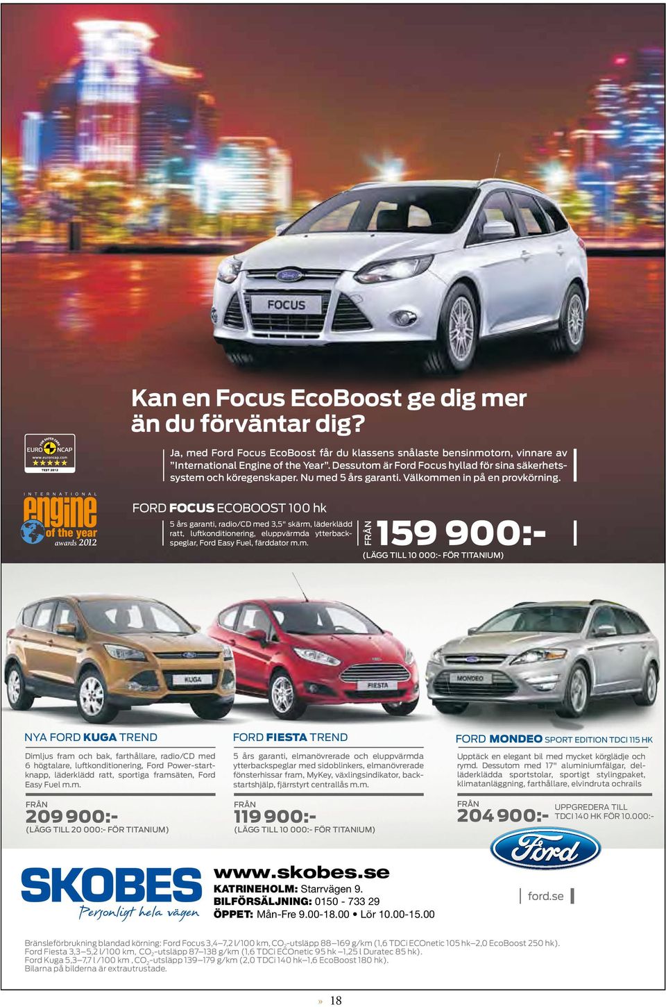 FORD FOCUs ECOBOOST 100 hk 5 års garanti, radio/cd me