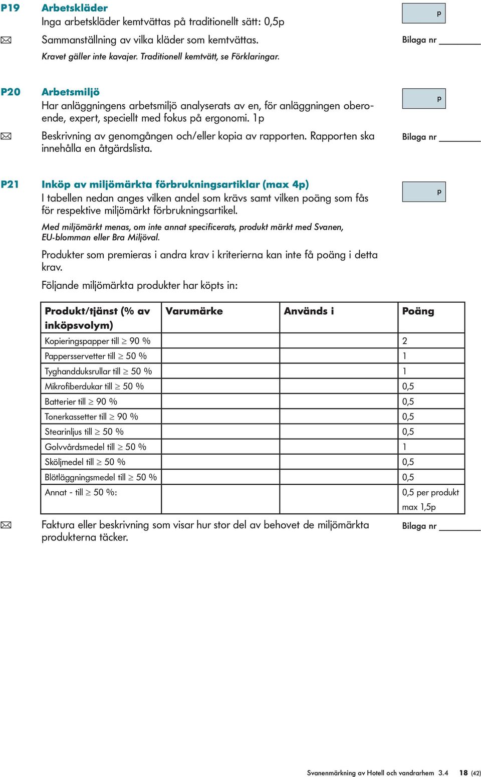 Raorten ska innehålla en åtgärdslista.