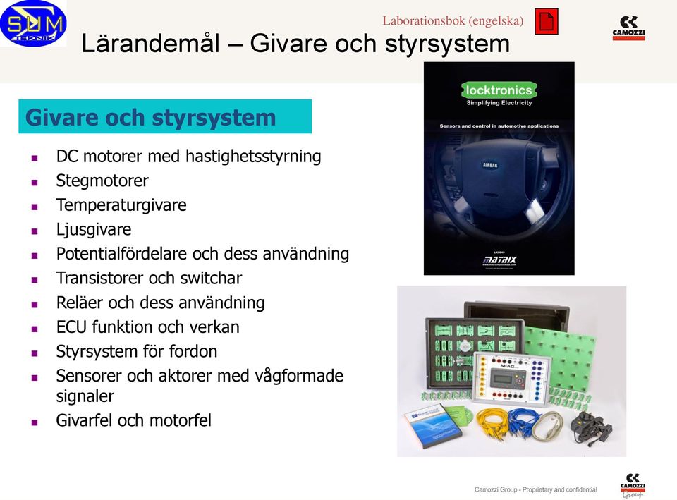 och dess användning Transistorer och switchar Reläer och dess användning ECU funktion och