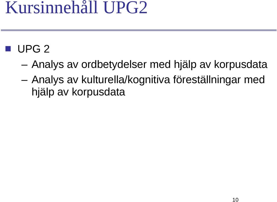 korpusdata Analys av