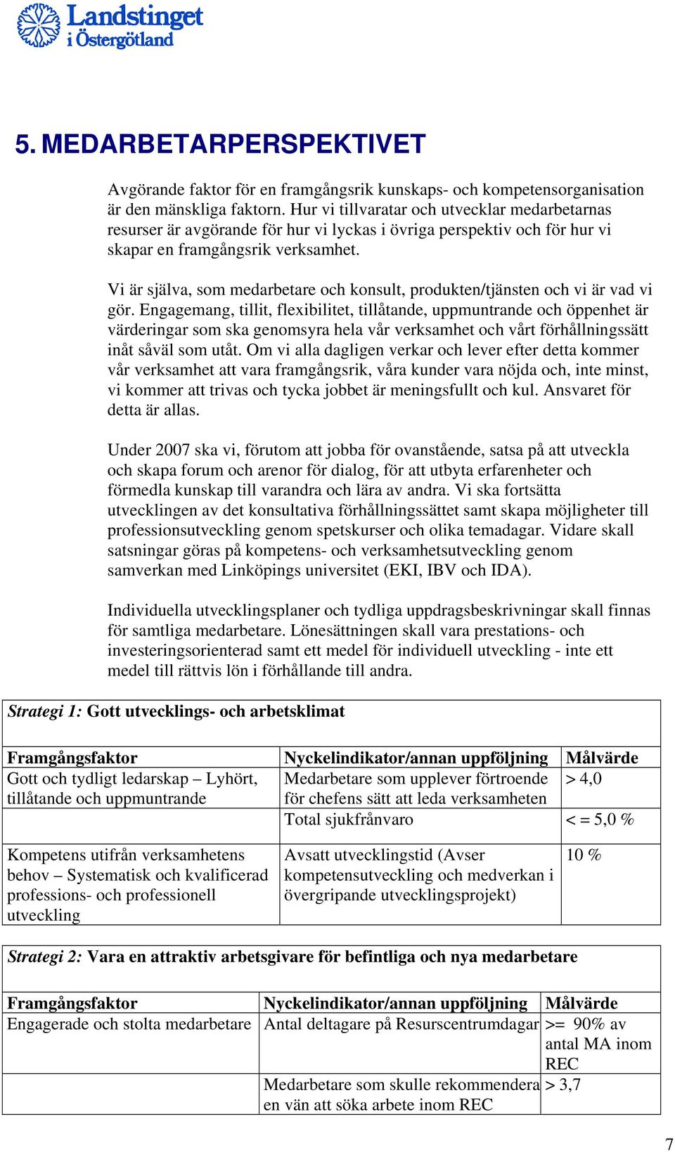 Vi är själva, som medarbetare och konsult, produkten/tjänsten och vi är vad vi gör.