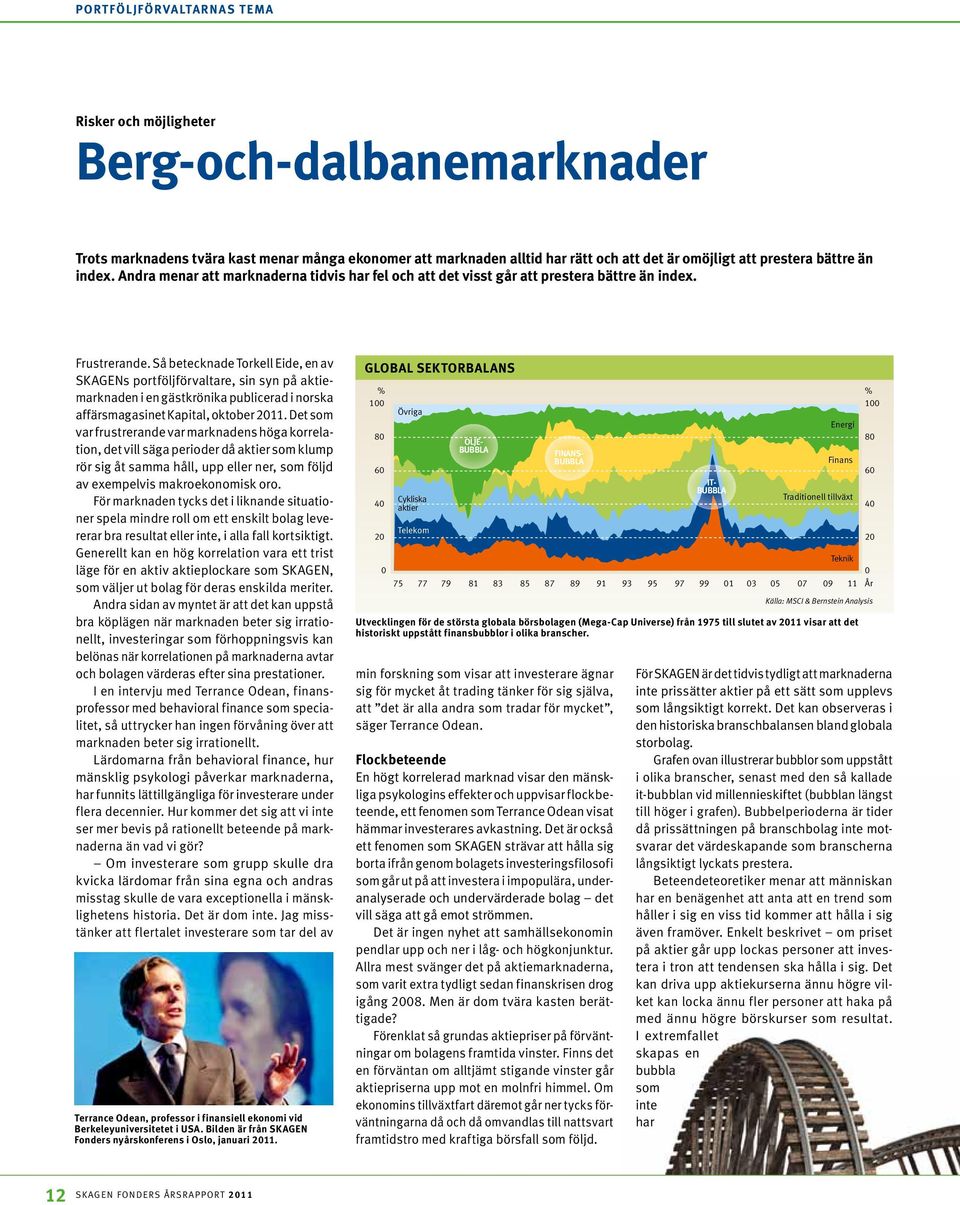 Så betecknade Torkell Eide, en av SKAGENs portföljförvaltare, sin syn på aktiemarknaden i en gästkrönika publicerad i norska affärsmagasinet Kapital, oktober 2011.