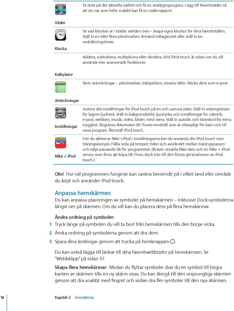 Addera, subtrahera, multiplicera eller dividera. Vrid ipod touch åt sidan om du vill använda mer avancerade funktioner. Kalkylator Skriv anteckningar påminnelser, inköpslistor, smarta idéer.