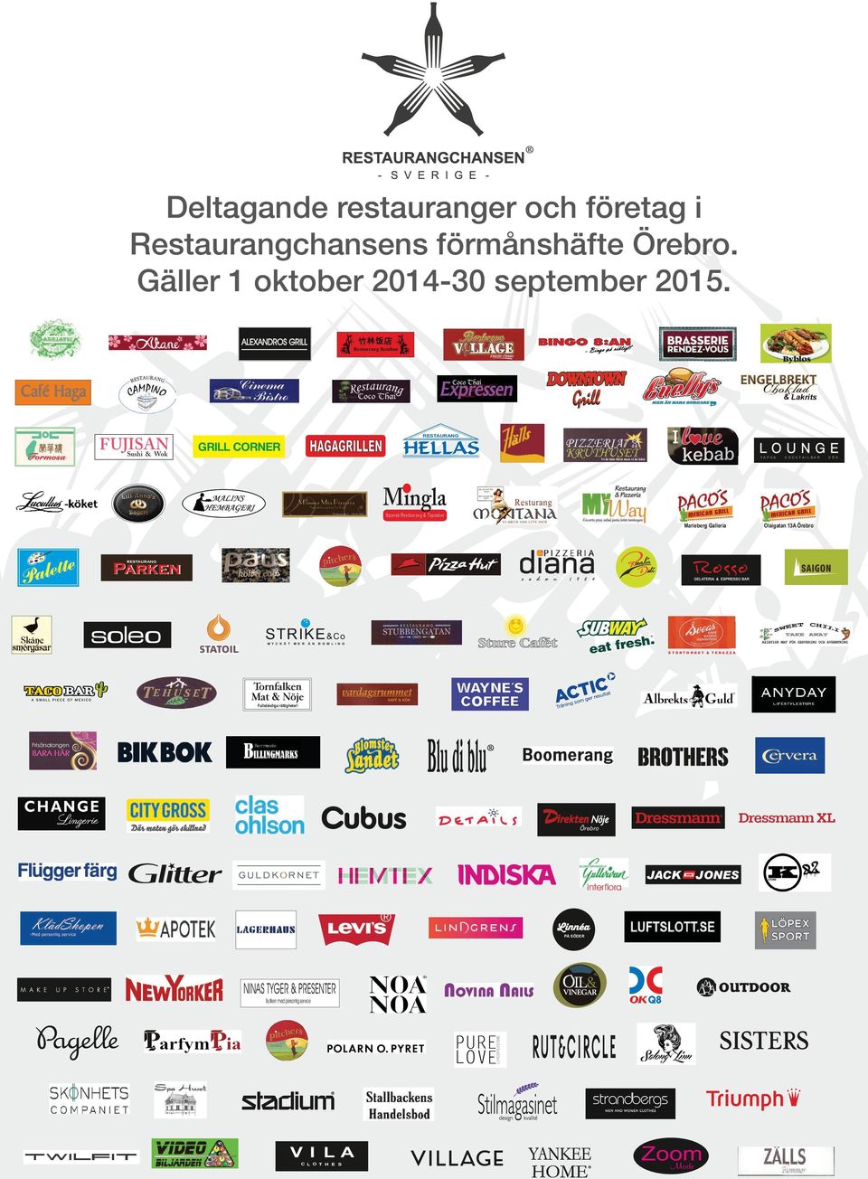 Mingla Spansk Restaurang & Tapasbar Marieberg Galleria ett e Pal restaurang Parken STRIKE &Co M Y C K E T M E R Ä N B O W L I N G Sture Cafét STORTORGET & TERAZZA