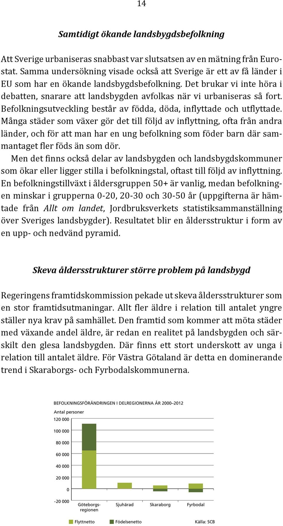 Det brukar vi inte höra i debatten, snarare att landsbygden avfolkas när vi urbaniseras så fort. Befolkningsutveckling består av födda, döda, inflyttade och utflyttade.