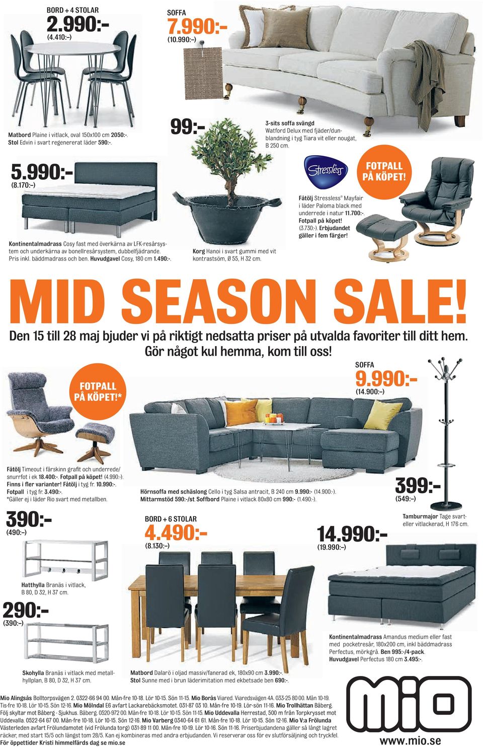 Fåtölj Stressless Mayfair i läder Paloma black med underrede i natur 11.700:-. Fotpall på köpet! (3.730:-). Erbjudandet gäller i fem färger! MID SEASON SALE!