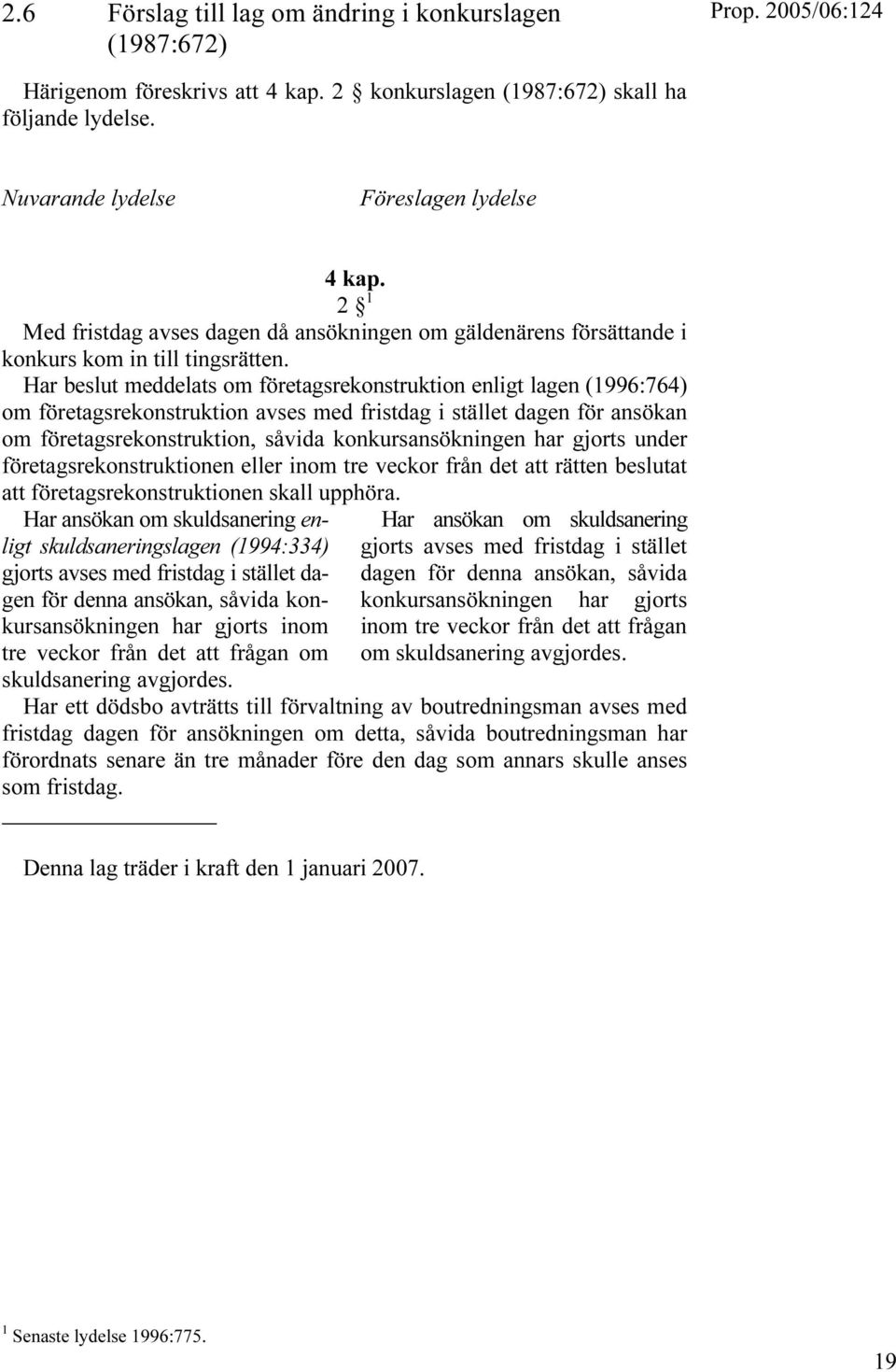 Har beslut meddelats om företagsrekonstruktion enligt lagen (1996:764) om företagsrekonstruktion avses med fristdag i stället dagen för ansökan om företagsrekonstruktion, såvida konkursansökningen