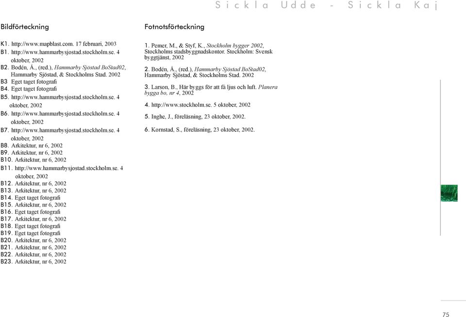 http://www.hammarbysjostad.stockholm.se. 4 oktober, 00 B8. Arkitektur, nr 6, 00 B9. Arkitektur, nr 6, 00 B10. Arkitektur, nr 6, 00 B11. http://www.hammarbysjostad.stockholm.se. 4 oktober, 00 B1.