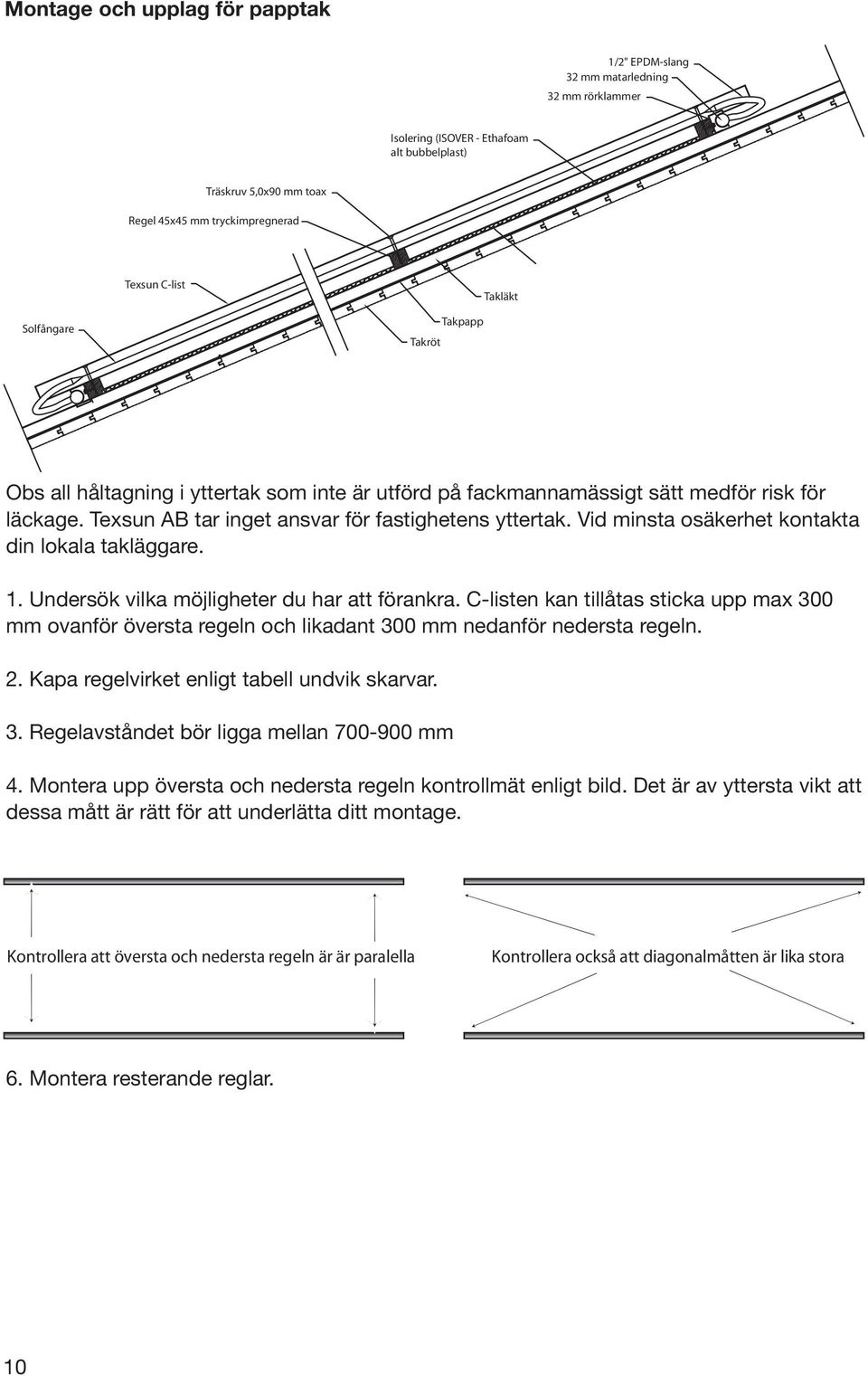 Vid minsta osäkerhet kontakta din lokala takläggare. 1. Undersök vilka möjligheter du har att förankra.