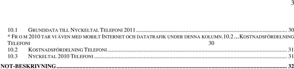 UNDER DENNA KOLUMN.10.2...KOSTNADSFÖRDELNING TELEFONI 30 10.