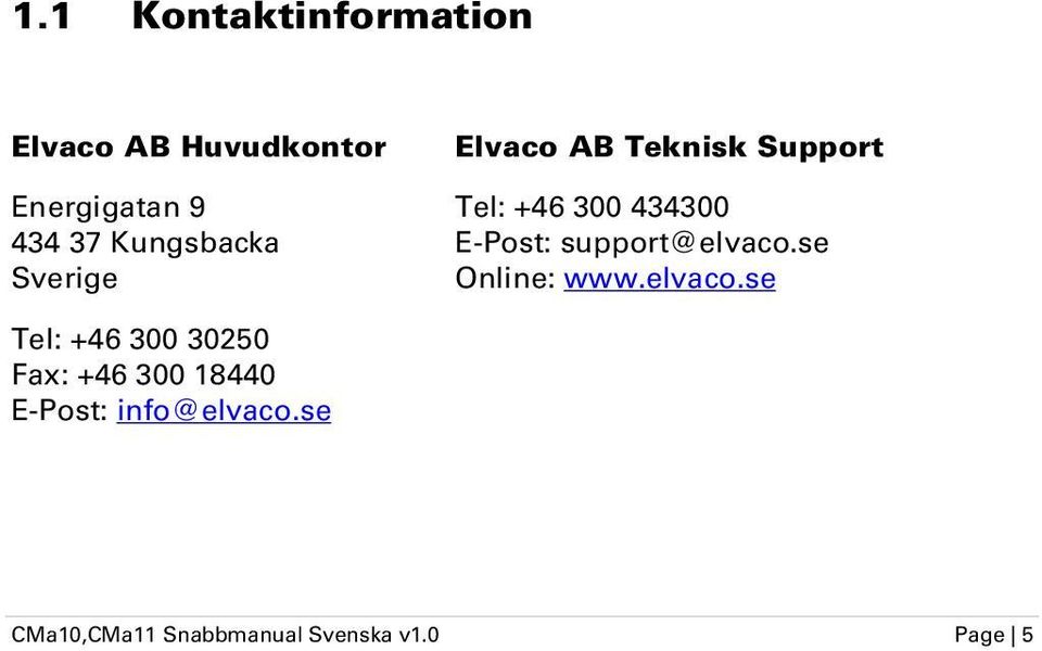 E-Post: support@elvaco.