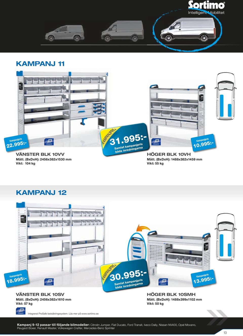 (BxDxH): 1488x399x1102 mm Vikt: 50 kg 31.995:- 30.995:- 22.995:- 10.995:- 18.995:- 13.995:- Integrerat ProSafe lastsäkringssystem. Läs mer på www.