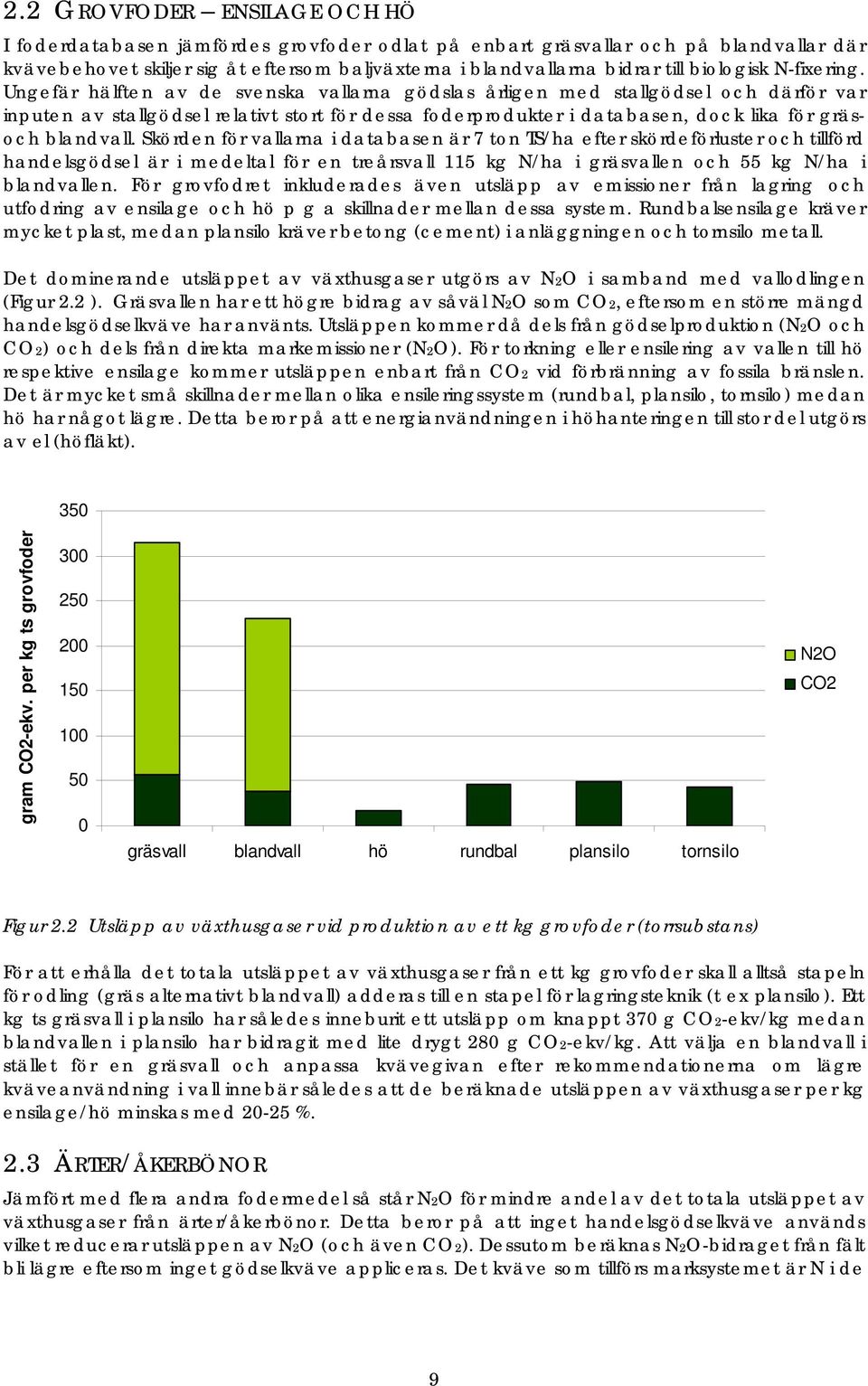 Ungefär hälften av de svenska vallarna gödslas årligen med stallgödsel och därför var inputen av stallgödsel relativt stort för dessa foderprodukter i databasen, dock lika för gräsoch blandvall.