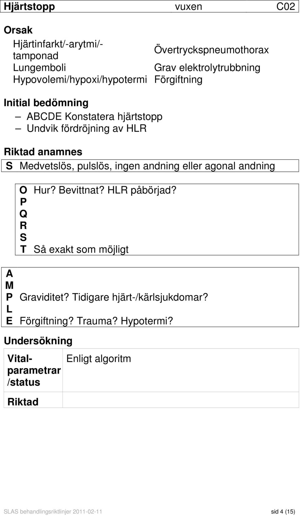 L E Förgiftning? Trauma? Hypotermi?