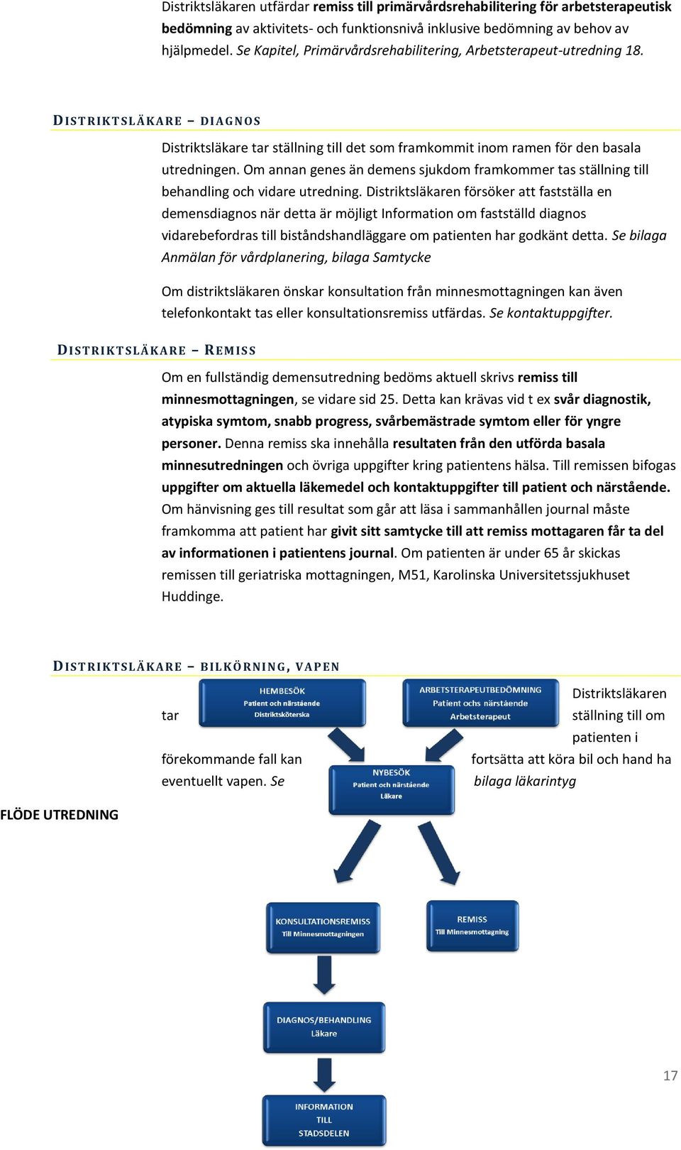 Om annan genes än demens sjukdom framkommer tas ställning till behandling och vidare utredning.