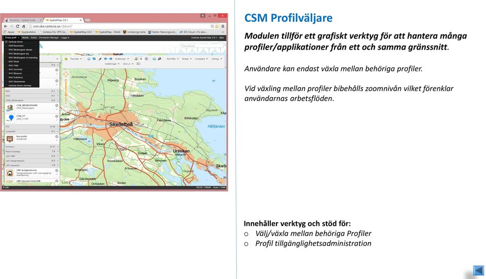 Användare kan endast växla mellan behöriga profiler.