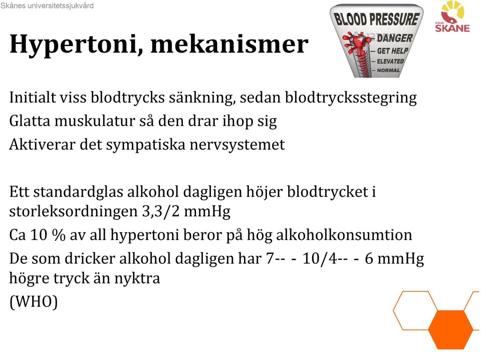 dagligen höjer blodtrycket i storleksordningen 3,3/2 mmhg Ca 10 % av all hypertoni beror på