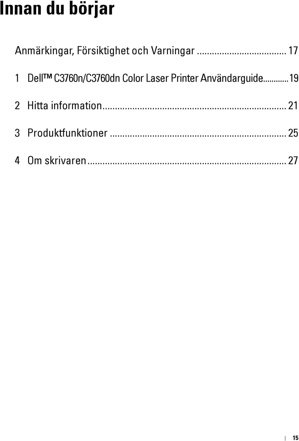 .. 17 1 Dell C3760n/C3760dn Color Laser Printer