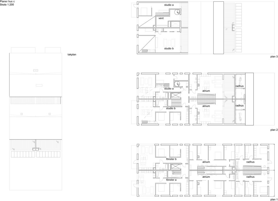 radhus studio b atrium radhus plan 2