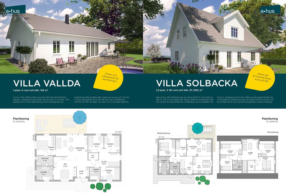 Villa Vallda har en smart planlösning med två separata sov- avdelningar. Barnavdelningen utgörs av tre sovrum och ett mycket uppskattat allrum för lek och skoj.