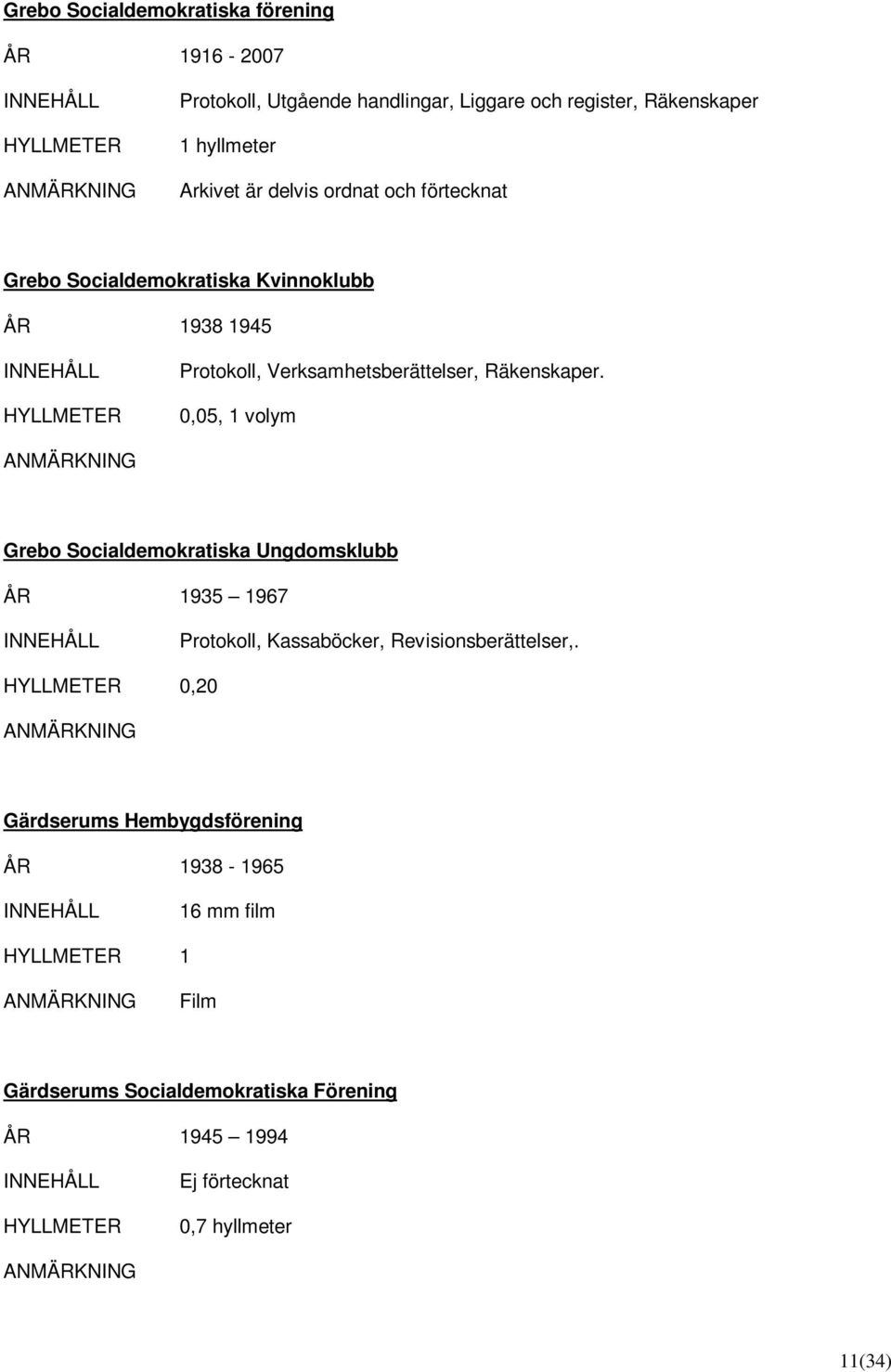 Räkenskaper. 0,05, 1 volym Grebo Socialdemokratiska Ungdomsklubb ÅR 1935 1967 Protokoll, Kassaböcker, Revisionsberättelser,.