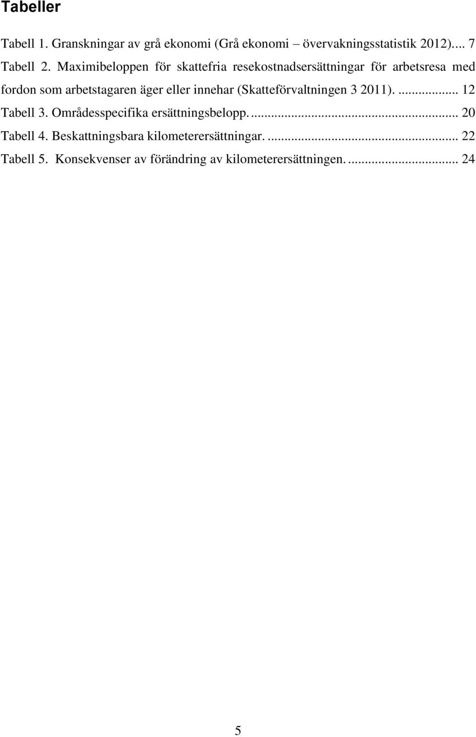 eller innehar (Skatteförvaltningen 3 2011).... 12 Tabell 3. Områdesspecifika ersättningsbelopp.... 20 Tabell 4.