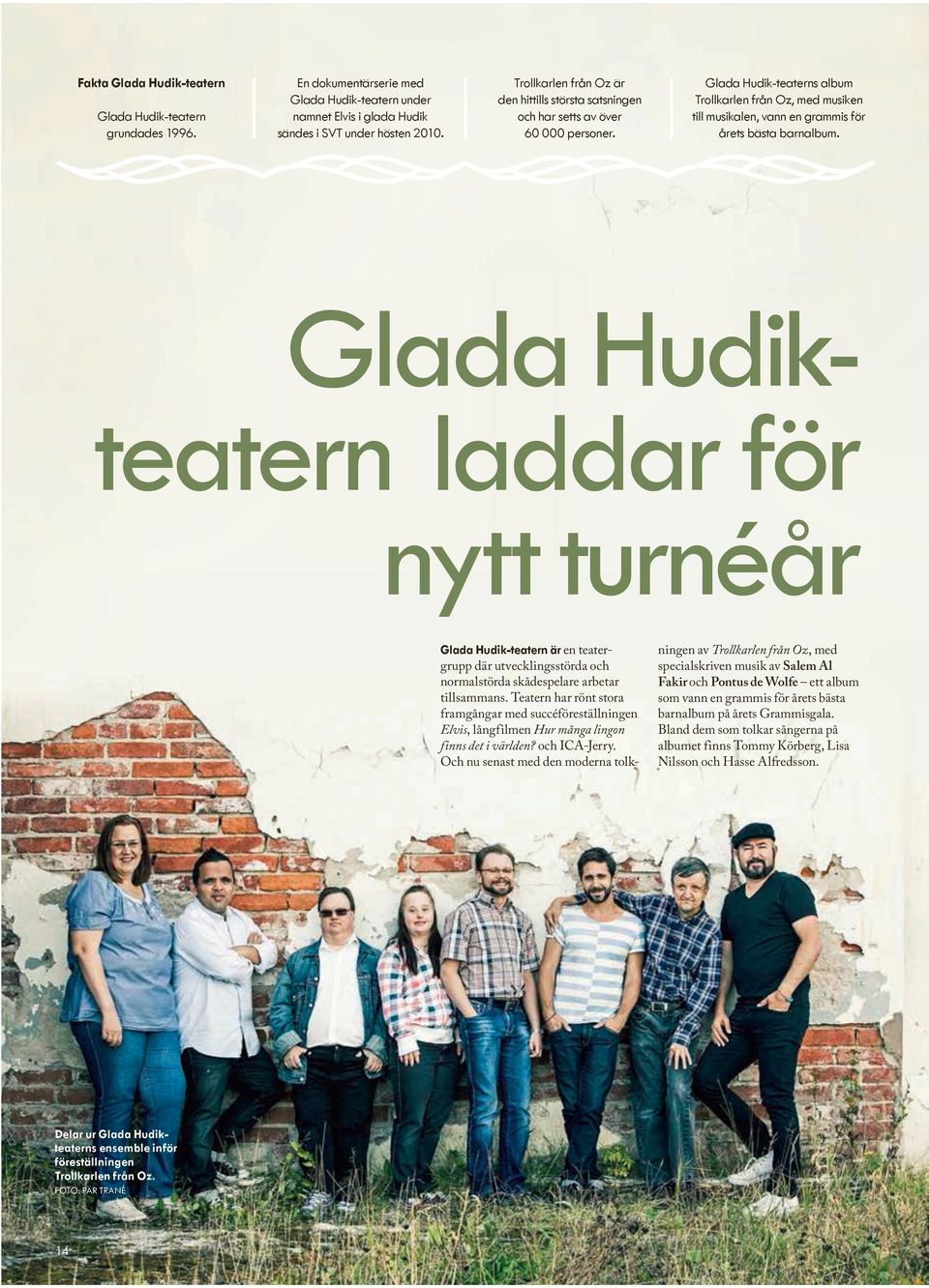 Glada Hudik-teaterns album Trollkarlen från Oz, med musiken till musikalen, vann en grammis för årets bästa barnalbum.