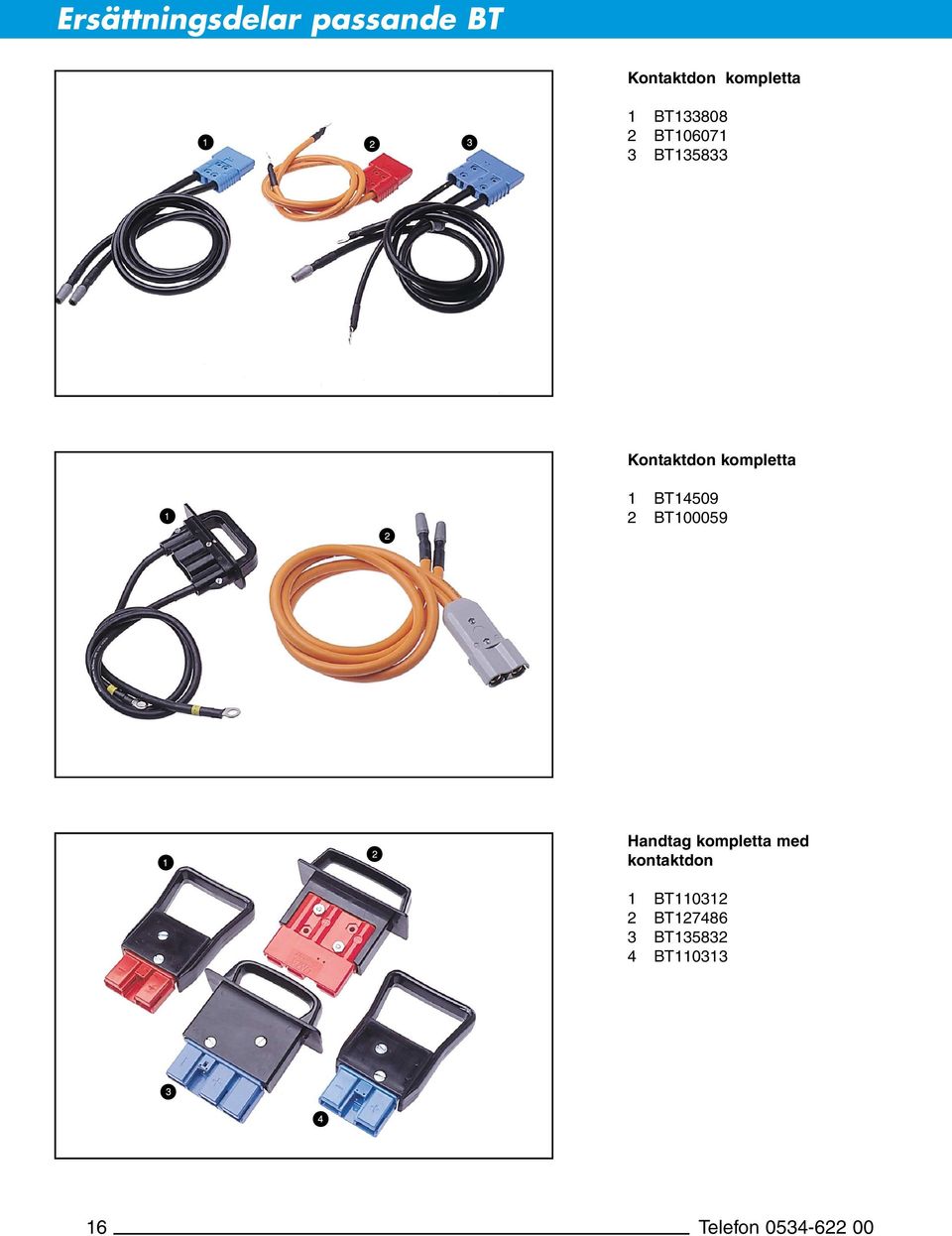 BT100059 Handtag kompletta med kontaktdon 1