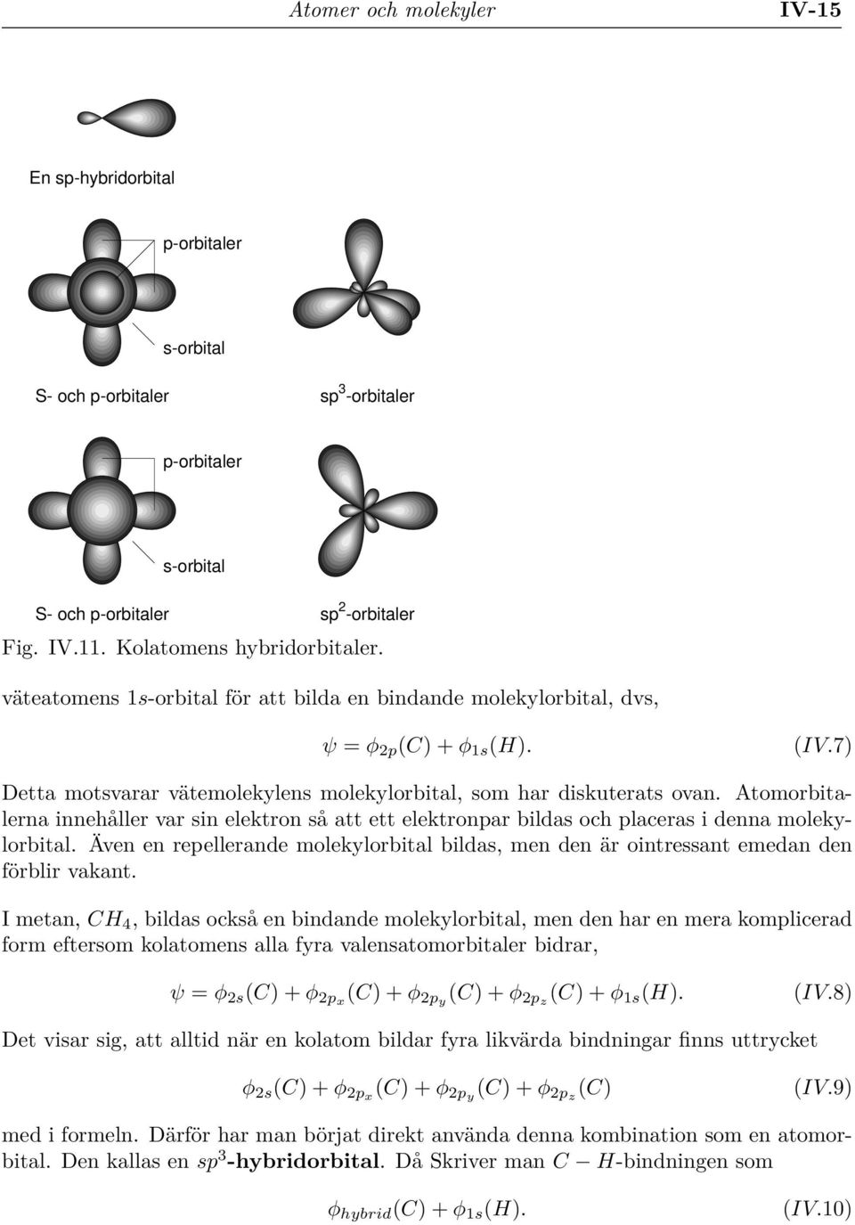 Atomorbitalerna innehåller var sin elektron så att ett elektronpar bildas och placeras i denna molekylorbital.